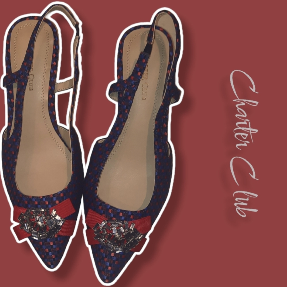 Charter Club Lollee  Pointed Toe Slingback heels 💋💋💕